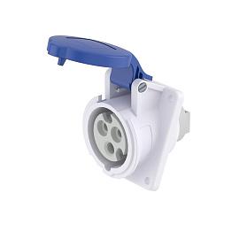 Розетка кабельная силовая панельная с наклоном IP44 16А 2P+E 230В DIS4131663 DKC