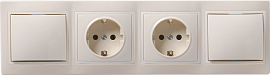 РСбш10-3-ККБ-44 Розетка 1местн. c з/к с защ. штор. с кр. керамика IP44 16А КВАРТА (белый) IEK ERK70-K01-10-DM-44 IEK
