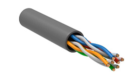 Витая пара U/UTP кат.5E 4х2х0,51 (24 AWG) PVC Серый solid (305м) РФ/Т LC1-C5E04-111-T-R ITK