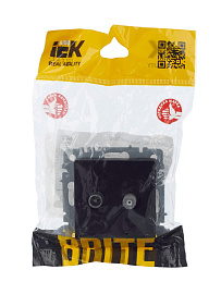 Розетка  двойная TV+SAT РТВ/РСп12-БрЧ черный BRITE  BR-AF20-O-K02 IEK