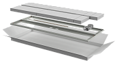 Дверь перфорированная двустворчатая для шкафа LINEA N 28U 600 мм сер LN35-28U6X-D2P ITK