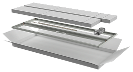 Дверь перфорированная двустворчатая для шкафа LINEA N 28U 600 мм сер LN35-28U6X-D2P ITK