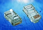 Разъем RJ-45 (8p8c) cat.5e для одножильного и многожильного кабеля