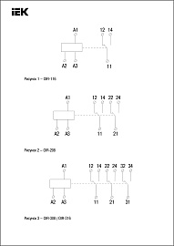 Промежут. реле.OIR 2 конт (8А). 12 В AC/DC IEK OIR-208-ACDC12V IEK