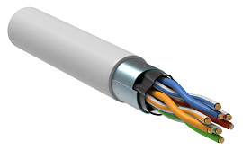 Кабель витая пара F/UTP категория 5e 4x2х24AWG solid LSZH нг(A)-LSLTx белый ITK