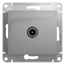 Розетка TV телевизионная GLOSSA скрытой установки проходная 4dB механизм алюминий GSL000392 Systeme Electric