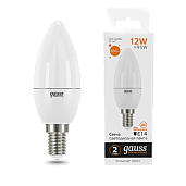 Лампа светодиодная 12,0Вт E14 C37 3000K 880Лм LED Свеча Elementary 33112 GAUSS