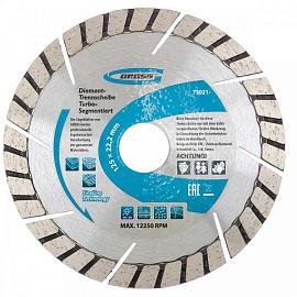 Диск алмазный ф115х22,2мм, турбо-сегментный, сухое резание   GROSS 73019