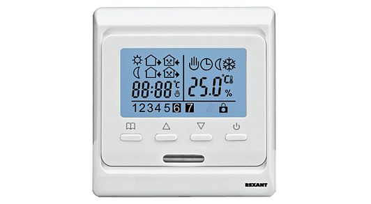 Изображение товара Терморегулятор с дисплеем REXANT R51XT для теплых полов и отопления