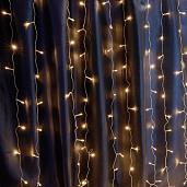 Гирлянда Занавес 2х2м 240Led теплый свет 2700К прозрачный провод 3м IP44 CL20 32333 Feron