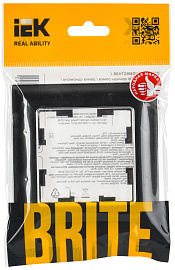 Рамка одноместная BRITE DECOR РУ-1-Бр 3D-форма черный/хром BR-M12-12-2-K23 IEK