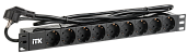 ITK PDU 9 розеток нем. ст, 1U, шнур 2м вилка нем. ст ПВХ чер PH22-9D1-P IEK