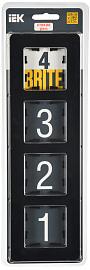 Рамка 4-местная РУ-4-2-Бр стекло черный RE BRITE BR-M42-G-41-K02 IEK