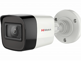 Видеокамера 2 Мп цилиндрическая HD-TVI с EXIR-подсветкой до 30 м и микрофоном HiWatch DS-T200A (2.8 mm)