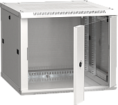 Шкаф телекоммуникационный навесной (настенный) ITK 19" 9U 600x600 стеклянная дверь RAL7035 LWR3-09U66-GF