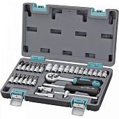 Набор инструментов, 1 4", CrV, пластиковый кейс 29 предм. STELS 14100