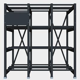 Стеллаж 4 полочный 2 ряда 1360х935х1430 R4N2R139314AT Systeme Electric