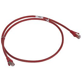 Шнур коммутационный RJ 45 - категория 6 - F/UTP - LSZH - экранированный - 1 м - красный 051854 Legrand