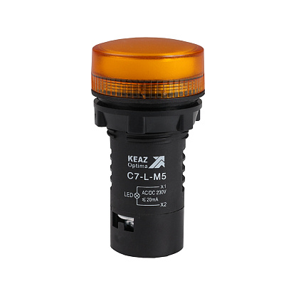 Изображение товара Лампа светодиодная OptiSignal Compact D22 С7-L-M5 желтая 230 В AC/DC XB7EV05MP КЭАЗ 362161