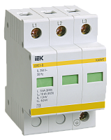 Разрядник ОПС1-D 3Р In=5kA Un=230B Im=10kA (MOP20-3-D) IEK