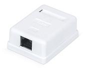 Розетка компьютерная RJ-45 категория 5e неэкранированная одинарная внешняя Dual IDC белый WRline WR-WS-8P8C-C5E-1