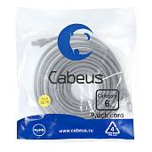 Патч-корд U/UTP, категория 6, 2xRJ45/8p8c, неэкранированный, серый, LSZH, 10м PC-UTP-RJ45-Cat.6-10m-LSZH 9594c Cabeus