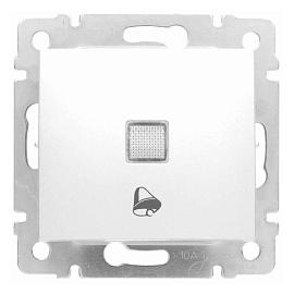 Кнопка Valena с подсв с символом звонка белый 774415 Legrand