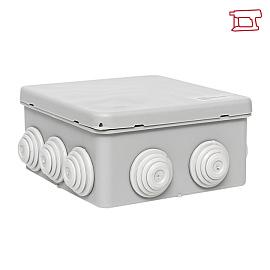 Коробка распределительная КМР-030-014 с крышкой (100х100х50) для прямого монтажа, 10 мембр. вводов серая IP55 plc-kmr-030-014 EKF