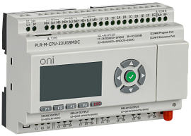 Микро программируемый логический контроллер ПЛК PLR-M. CPU с GSM DI10/PT3/DO08(R)/02(T) 24В DC  PLR-M-CPU-23UGSMDC ONI