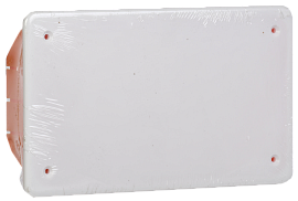 Коробка КМ41006 распаячная для твердых стен 172x96x45 (с саморезами, с крышкой)