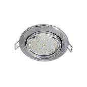 Светильник встраиваемый даунлайт DL Light GX53 H4 Хром без рефлектора с лампой LED 4,2W 4200К прозр TC5V42ELC ECOLA
