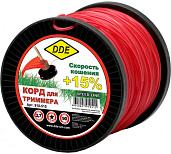 Леска для триммера на катушке DDE "Speed line" (звезда) 2,7 мм х95 м, красный 910-515