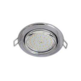 Светильник встраиваемый даунлайт DL Light GX53 H4 Хром без рефлектора с лампой LED 4,2W 4200К прозр TC5V42ELC ECOLA
