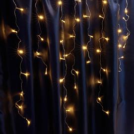 Гирлянда Бахрома  4,5х0,7м 200Led теплый свет 2700К прозрачный провод 3м соединение до 5шт IP44 CL22 32343 Feron