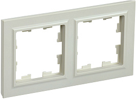 Рамка 2-местная РУ-2-БрКр бежевый BR-M22-K10 BRITE  IEK