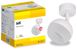 LIGHTING Светильник 4011 накладной настено-потолочный под лампу GX53 белый IEK
