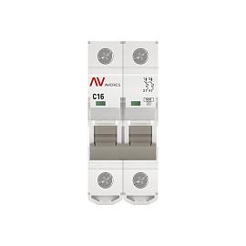 Выключатель автоматический 16А 2П двухполюсный C 6kA AV-6 AVERES mcb6-2-16C-av EKF