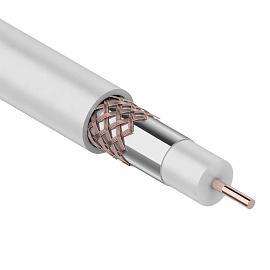 Кабель коаксиальный RG-6U+CU, (75%), 75 Ом, 100м., белый  01-2223 REXANT