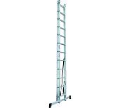 Лестница двухсекционная NV1220 2х12 ступеней, 3,18-5,52 м; алюминий Новая высота 1220212