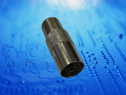 Изображение товара TV-Переходник TV-гнездо - F-гнездо P108-59 цинк