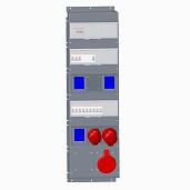 Бокс MPR63/1MSPRO с розетками в сборе, IP44, пластик 2CMA101810R1000 ABB