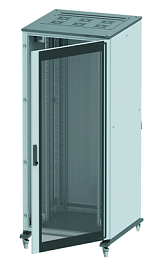 DKC R5IT4288GS Напольный шкаф 42U Ш800хГ800 передняя дверь стекло,задняя глухая дверь, крыша укомплектована вводом