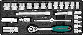 Набор головок торцевых 3/8"DR, 6-22 мм, 25 предметов JonnesWay S04H3125S