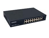 Коммутатор PoE Fast Ethernet на 16 x RJ45 PoE + 2 x RJ45 GE + 1 SFP GE порта SW-61621(300W) OSNOVO