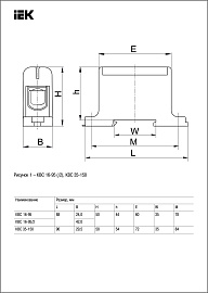 Клемма вводная силовая КВС 2 ввода 16-95 кв.мм синяя YZN12-095-K07 IEK