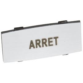 Вставка узкая алюминиевая, надпись "ARRET", Osmoz 24334 Legrand