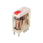 Реле 2CO, 8A(250VAC/30VDC), 24VDC, мех. индикация, тест-кнопка с блокировкой, LED RFT2CO024LT Shenler