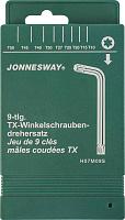 Комплект угловых ключей "TORX" JonnesWay H07M09S