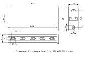 STRUT-консоль 41х21мм, основание 250мм HDZ stk412125-HDZ EKF