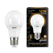 Лампа светодиодная 12 Вт E27 A60 3000K 1150Лм LED Грушевидная 102502112 GAUSS